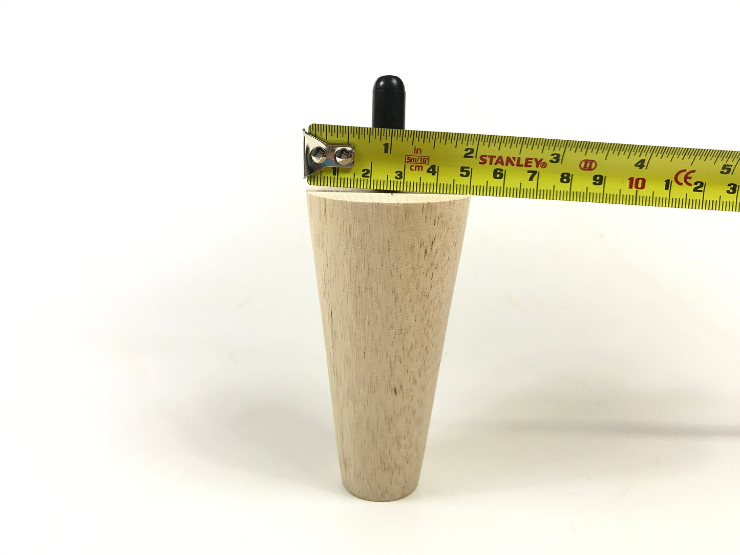 Set of 4 Legs Mid-Century Style 3,4,5,6,7,8,9,10,12" Tall x 2" Diameter Furn. Legs with 5/16" Hanger Bolts Protruding 3/8" or 1"
