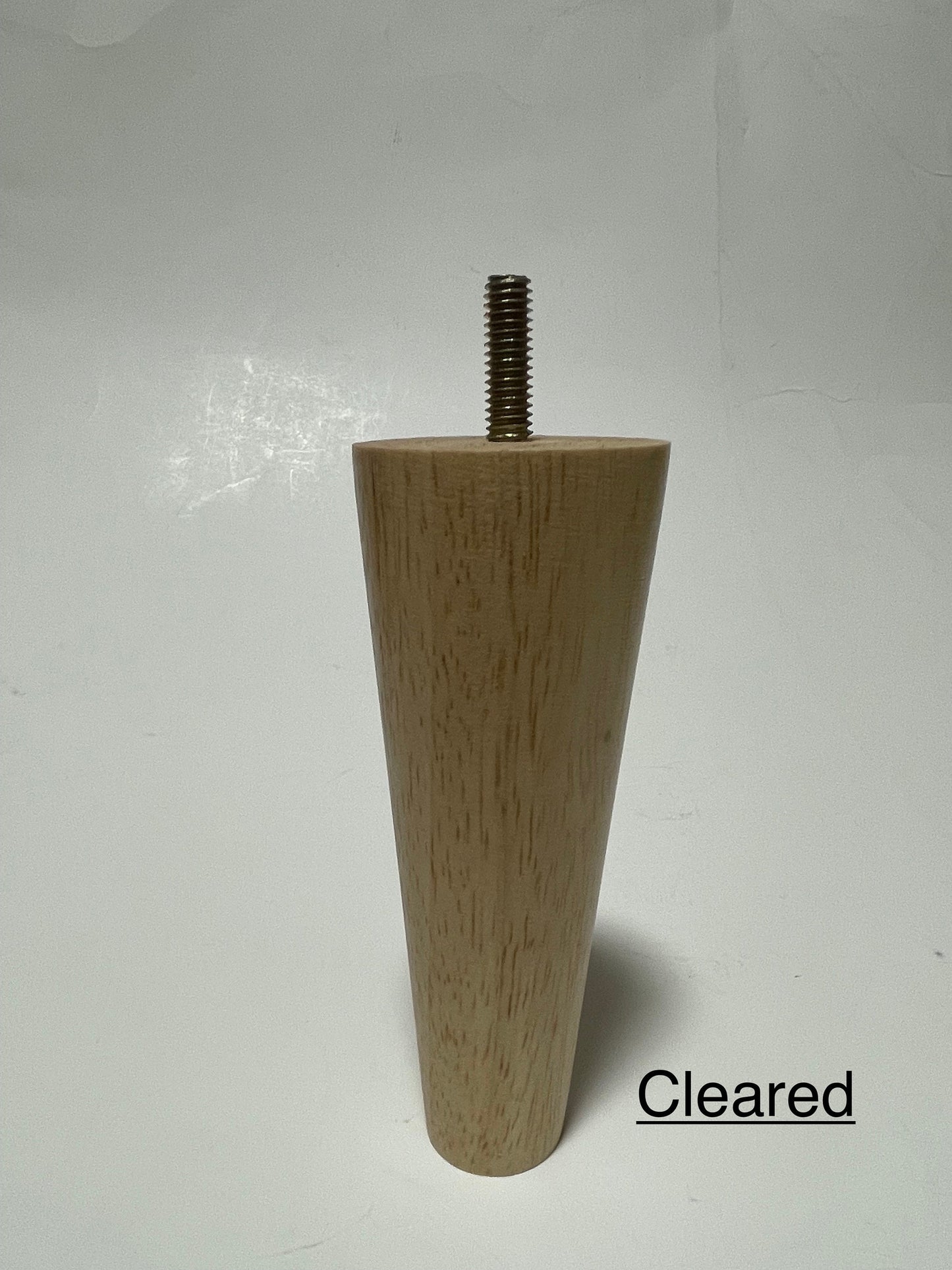 Set of 4 Legs Mid-Century Style 3,4,5,6,7,8,9,10,12" Tall x 2" Diameter Furn. Legs with 5/16" Hanger Bolts Protruding 3/8" or 1"