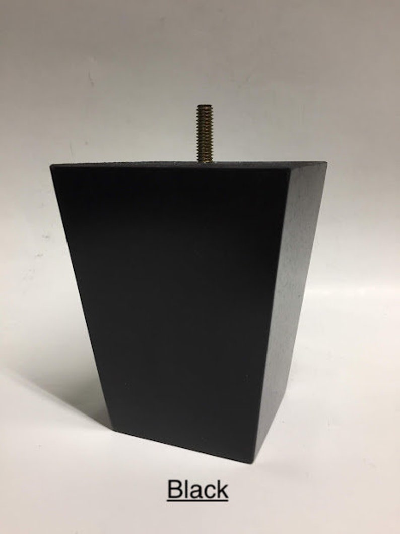 Set of 4 Legs Tapered 1.89" To 7.87" tall x 2.75" & 3.75" Squared Legs with Std. 5/16" Hanger Bolts Protruding 1" or Pocket Holes